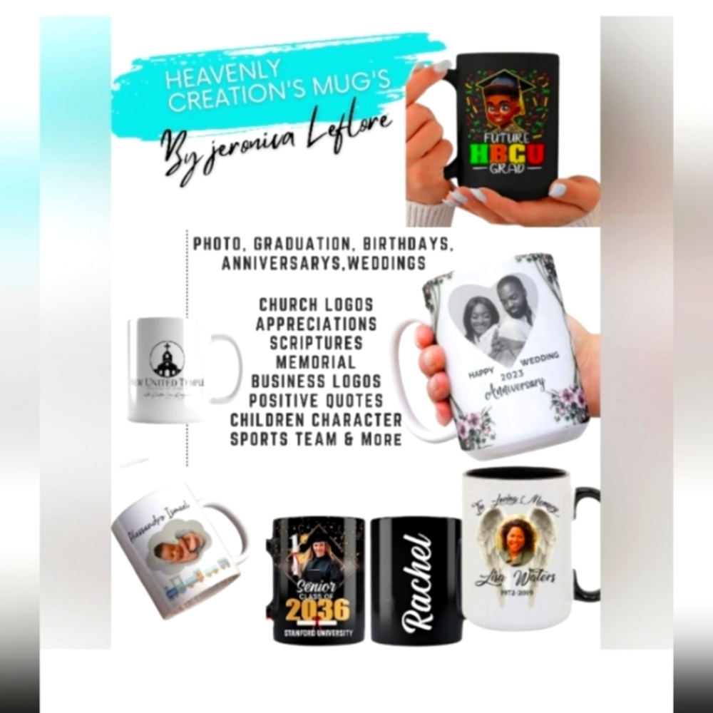 Custom Photo and Text Mugs